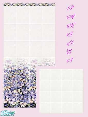 Sims 2 — Pansies by Mekhi — Lovely tiled wall and floor for your perfect home. Enjoy!