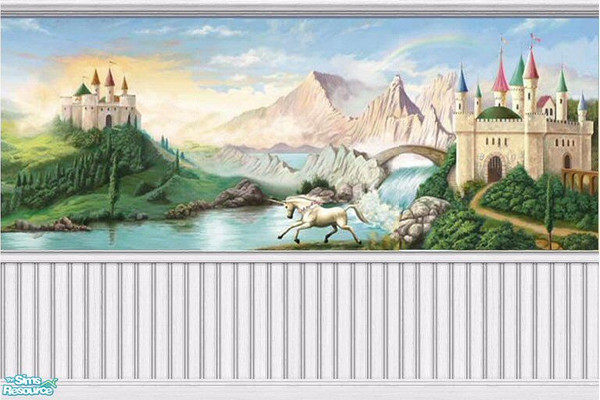 Sims 2 — MCW Castle Wall Mural by mistresscris — Created by MistressCris.