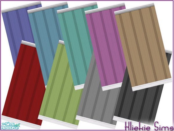 Sims 2 — Vertical Lines set by kliekie — simple vertical wallpapers with white crown molding and baseboard. Please do not
