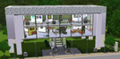 Sims 3 — The Simsonian  by danward — A very modern art museum. Has a small coffee shop for the hungry sims and an easel