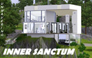 Sims 3 — Inner Sanctum A Modern Cliffside Home by Unwavering — 2 Bed, 3 Bath, Study, Living Room, Dining Room, Kitchen,
