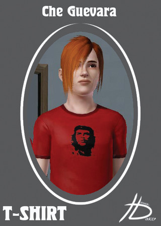 Sims 3 — Che Guevara  by Hanna_Darzy — T-shirt with custom print for your male adult and young adult Sims by Hanna Darzy 