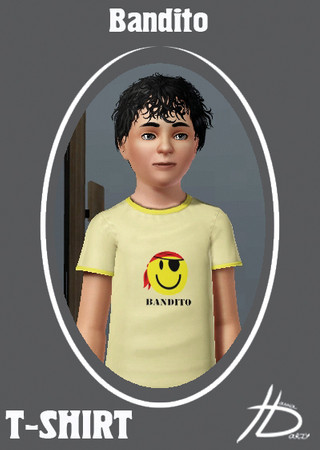 Sims 3 — Bandito by Hanna_Darzy — T-shirt with custom print for your female and male child Sims by Hanna Darzy