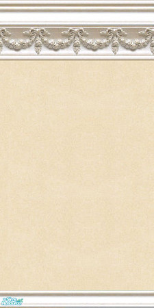 Sims 2 — jsf2WSBisque by jsf — A neutral colored wall in bisque is held in elegant white mouldings with a swag and drop