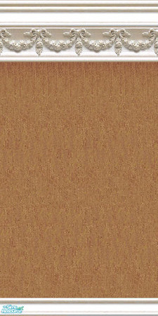 Sims 2 — jsf2WSMottledRust by jsf — A neutral colored wall in mottled rust is held in elegant white mouldings with a swag