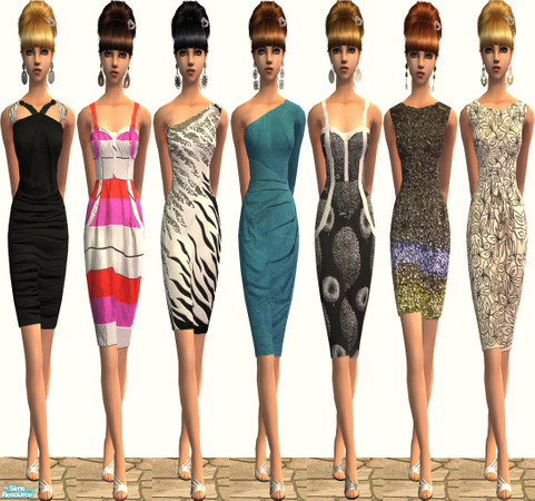 Sims 2 — Dresses 5 - Formal by irene_busy — 7 Formal Designer Dresses also available as everyday. The bracelets are