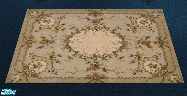 Sims 2 — Metro Living Room Rug by lisa9999 — A floral area rug.