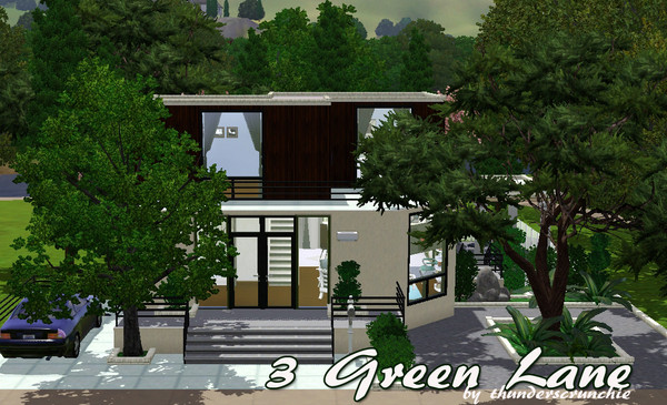 Sims 3 — 3 Green Lane by thunderscrunchie — This is my first proper modern home. It's a one bedroom bachelor (or