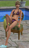 Sims 2 — Black, White & Pink by xxMazzy — Here is a simple yet stylish stripey bikini for you adult female simmies.