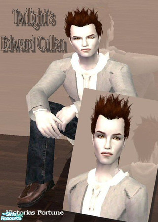Sims 2 — VF Edward Cullen by fortunecookie1 — Here is my adaptation of Edward. He is pictured with Peggy Zone donation