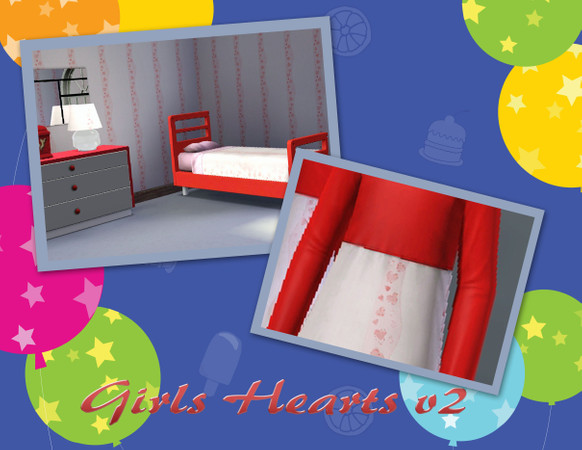 Sims 3 — Girls Hearts v2 by Greda — Girls Room