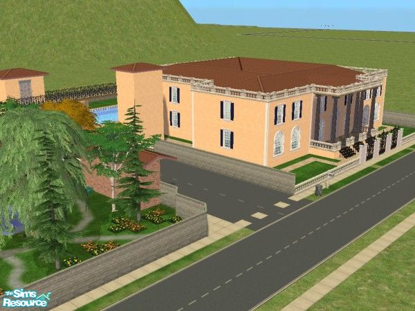 Sims 2 — Landgoed Bosrijk by simperfect1991 — A large mansion, downstairs large rooms, upstairs large two room bedrooms