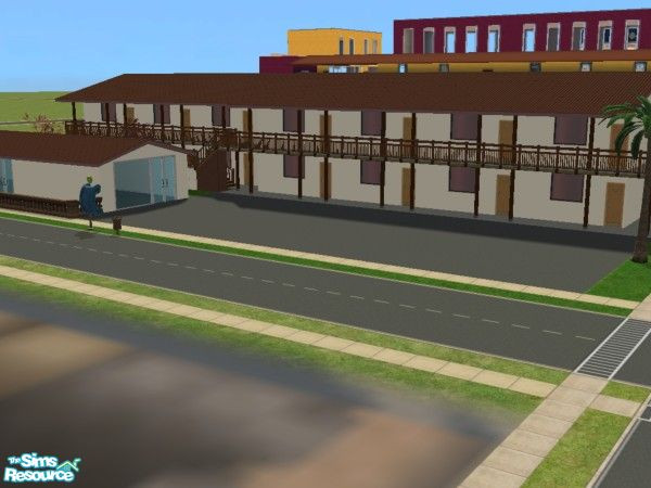 Sims 2 — Cypresseweg 2 by simperfect1991 — This building is based on the Campanile hotel in Lyon, France. The hotel has