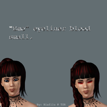 Sims 3 — Emo eyeliner blood small by blafilu — By blafilu @ TSR This is a eyeliner :) 