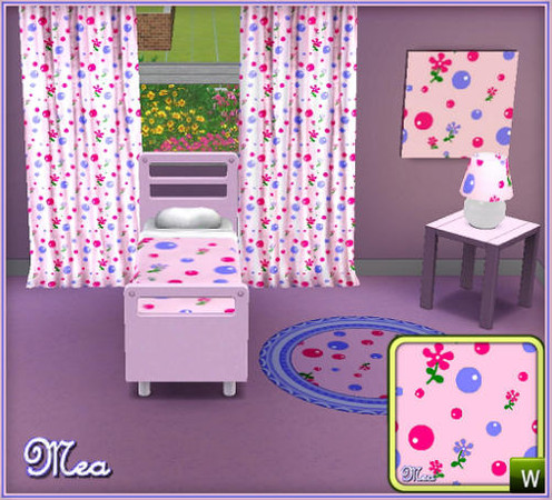 Sims 3 — Mea_Balls and Flowers by oumamea — Balls and flowers. Four colors with green background fill