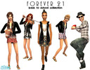 Sims 2 — Forever 21 Back to School Collection by Shanice999 — Leather jackets, floral prints, flannel lumberjack shirts,