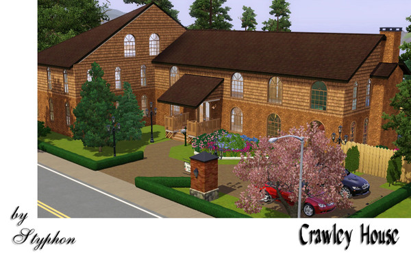 Sims 3 — Crawley House by styphon — A large 4 bedroom home with plenty of space for your sims. Contains: 4 Bedrooms (1