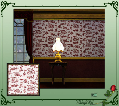 Sims 3 — MRC Toile by MidnightRose — A vintage Toile pattern