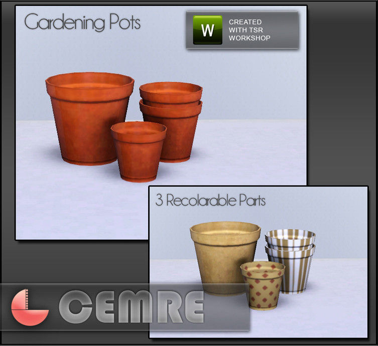 The Sims Resource Gardening is fun Set Pots