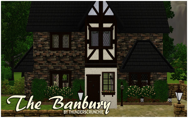 Sims 3 — The Banbury by thunderscrunchie — The Banbury is a small two bedroom english tudor cottage comprising of a