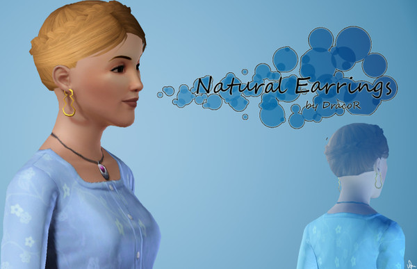 Sims 3 — Natural Earrings by DracoR — The best earrings for your Sims!
