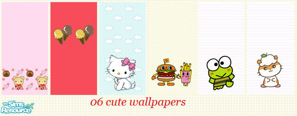 Sims 2 — Cute Set 02 by Charliezzz — Cute walls for your baby & child room.