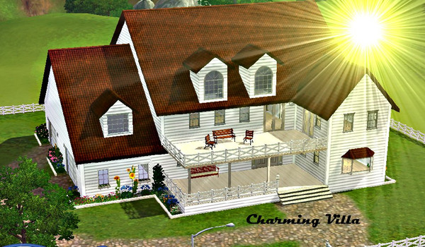 Sims 3 — Charming Villa by simmyrachelle — A beautiful Charming Villa with 3 Bedrooms, 3 1/2 Bathrooms, 2 beautiful nicly