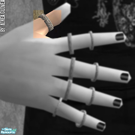 Sims 2 — Layerable Silver Ring - Right Thumb by aikea_guinea — Ring works for both males and females, will stay on in all
