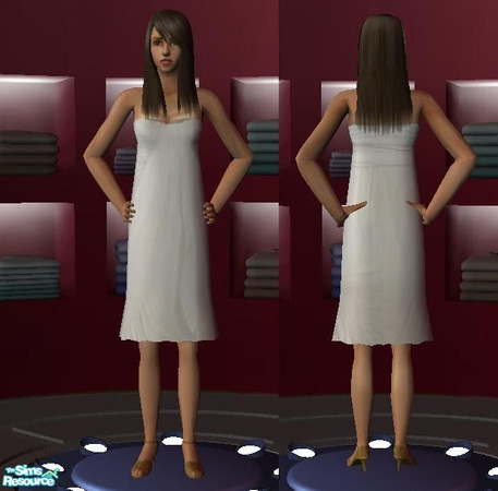 Sims 2 — white dress by manubeas_506 — A beautiful white dress