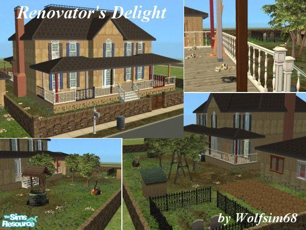 Sims 2 — Renovator\'s Delight by Wolfsim68 — Looking for a challenge? This abandoned home needs a lot of work to restore