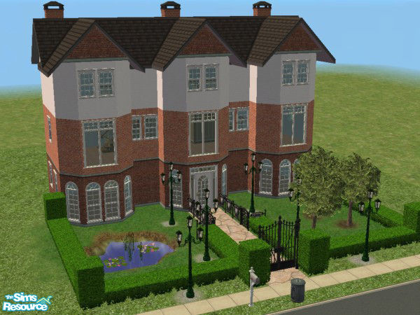 Sims 2 — Pallinghurst by foxysensei — A lovely family home with a charming frontside featuring a fruit orchard and fish
