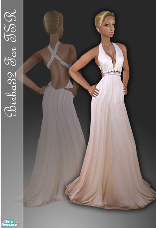 Sims 2 — High Couture - Set 2 - White long satin by Birba32 — 