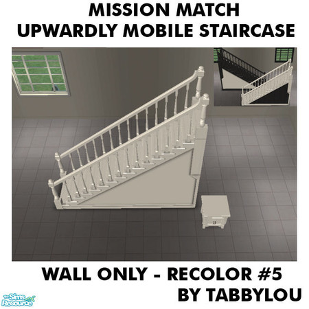 Sims 2 — TL - MM UpwardlyMobileStaircaseWall Recolor05Wd by TabbyLou — My Recolor #5 Wood recolor of the Wall section of