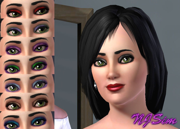 Sims 3 — Two Color Smokey Eye by NancyJ — Dramatic two-color eyeshadow. Originally created for the perfect smokey eye