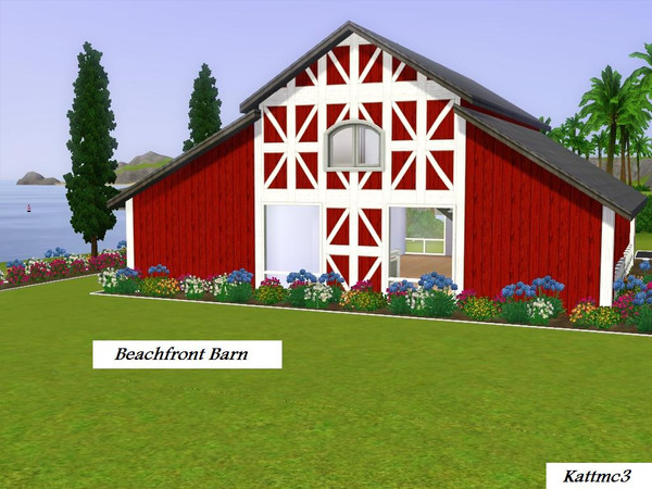 Sims 3 — Beachfront Barn by kattmc3 — Do you wan't modern but your sim's wife won't stop nagging about wanting more