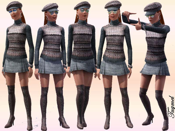 Sims 3 — Young/Adult Everyday Set-02   by TugmeL — Standard EA Games re-color clothes.. This set has 1 Top, 1 Bottom and