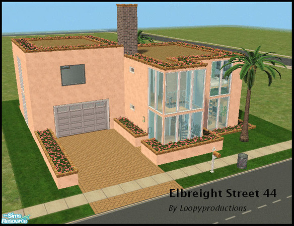 Sims 2 — Elbreight Street 44 by loopyproductions — A modern beachhouse with everywhere flowers for an ordinairy family (4