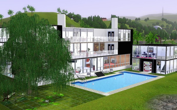 Sims 3 — Spacious Modern Mansion by dolphindragon888 — Hello there, When I decided to build a lot, I wanted it to be