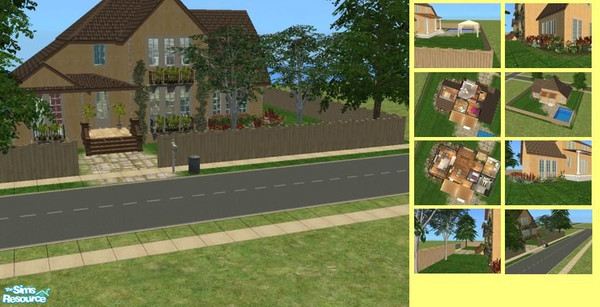 Sims 2 —  by sheathan — beautifull house, split level. two living room, four bedroom and two complete bathroom.lot of CC.