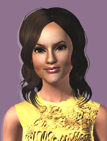 Sims 3 — Blair Waldorf - Leighton Meester by ancsie18 — Blair Waldorf (Leighton Meester) as seen in Gossip Girl. The hair