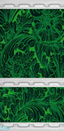 Sims 2 — Feather Green Set - Individual Item 4 by WelshWitch — Victorian style wallpapers set of 4 with & without