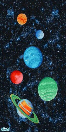Sims 2 — Space Bedroom Wall by stephanie_b. — This planet wall is an extra from the Atomic Kids Space Bedroom Walls! :)