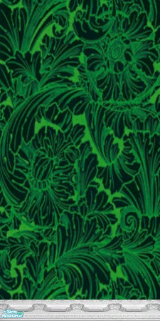 Sims 2 — Feather Green Set - Individual Item 2 by WelshWitch — Victorian style wallpapers set of 4 with & without