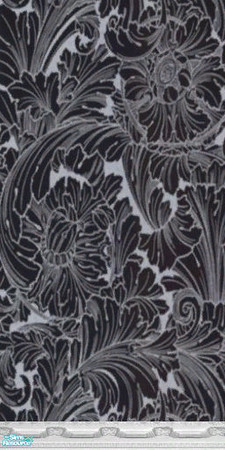 Sims 2 — Feather Black set - Individual Item 2 by WelshWitch — Victorian style wallpapers set of 4 with & without