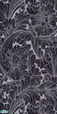 Sims 2 — Feather Black set - Individual Item 1 by WelshWitch — Victorian style wallpapers set of 4 with & without