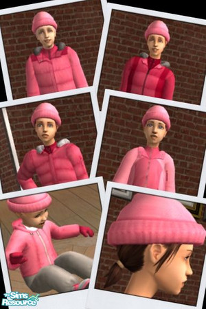 Sims 2 — Pink Outerwear for Females by becboobear — Pink recolors of Outerwear for mothers and daughters of all ages.