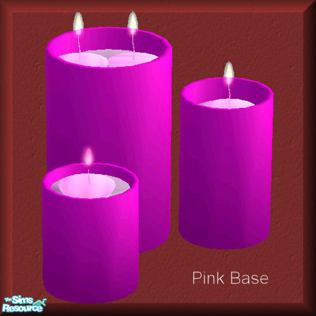 Sims 2 — Candle set IV-Candles in water-Pink base recolor by Paleoanth — This is part four of the larger candle set.