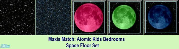 Sims 2 — Space Kids Floors by stephanie_b. — Here are 5 space floors to compliment the Atomic Kids Space Bedrooms and add
