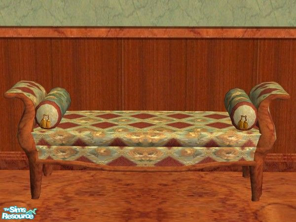 Sims 2 — Texture Challenge 49 - Bedroom Set - Chaise by rgdyanne — Recolor of Simaddict99's lovely chaise.