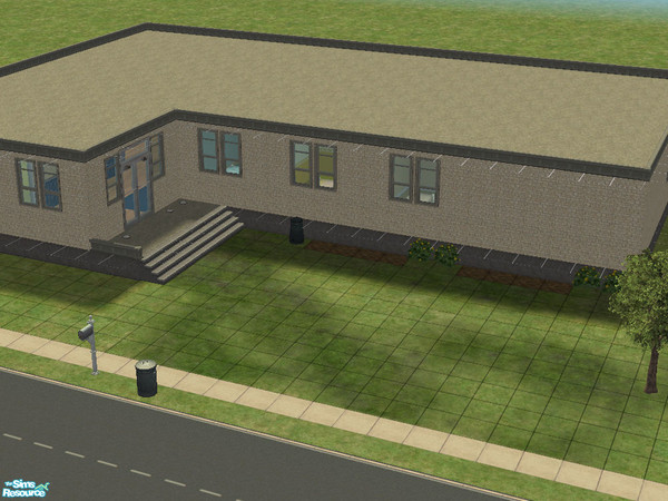 Sims 2 — Seven Bedroom Dorm by elanorbreton — This dorm is a simple one-story with seven bedrooms. It has got a great